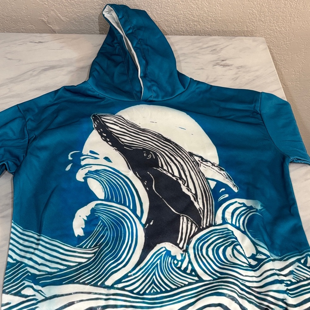 Source Unknown Blue Whale Hoodie